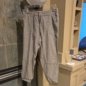 Prana Women Gray Striped Joggers